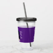 Aangepaste foto 16e Happy Birthday Paarse Sjabloon Acryl Drinkbeker (Links)