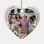 Aangepaste Foto 1e Kerstmis Nieuwe Grootouders Zil Keramisch Ornament (Achterkant)