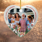 Aangepaste Foto 1e Kerstmis Nieuwe Grootouders Zil Keramisch Ornament