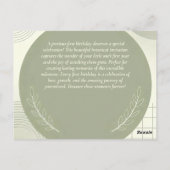 Aangepaste foto 1e verjaardag - gepersonaliseerde  briefkaart (Achterkant)