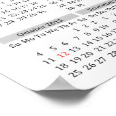 Aangepaste foto 2015 Kalender Poster (Hoek)