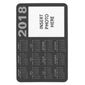 Aangepaste foto 2018 Calendar Magnet - Grey Magneet (Verticaal)