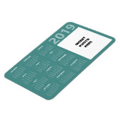 Aangepaste foto 2019 Kalendermagneet - Blauwgroen Magneet (Linkerzijde)