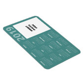 Aangepaste foto 2019 Kalendermagneet - Blauwgroen Magneet (Rechterzijde)