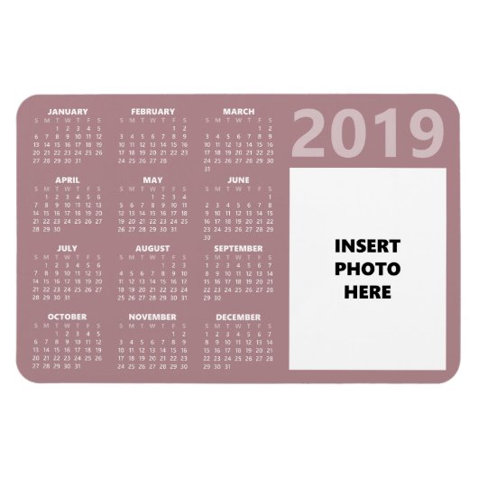 Aangepaste foto 2019 Kalendermagneet - Stoffelijk Magneet (Horizontaal)