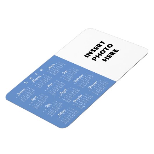 Aangepaste foto 2020 Calendar Magnet Sjabloon Magneet (Linkerzijde)