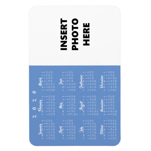 Aangepaste foto 2020 Calendar Magnet Sjabloon Magneet (Verticaal)