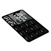 Aangepaste foto 2020 Calendar Magnet Sjabloon | Zw Magneet (Rechterzijde)