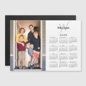 Aangepaste Foto 2020 Kalender Monogram Naam op Wit (Voorkant / Achterkant)