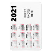 Aangepaste foto 2021 agenda | Aangepaste kleurenwe Magneet (Verticaal)