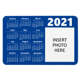 Aangepaste foto 2021 Calendar Magnet Magneet