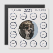 Aangepaste Foto 2021 Maanfasen Magnetische Kalende (Voorkant / Achterkant)