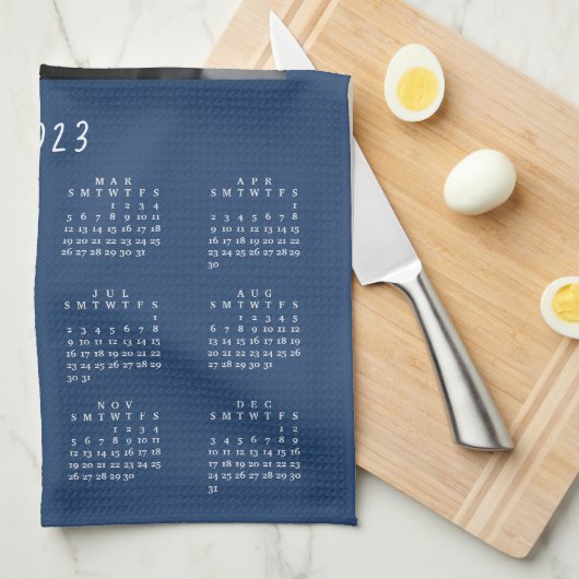 Aangepaste foto 2023-agenda theedoek (Quarter Fold)