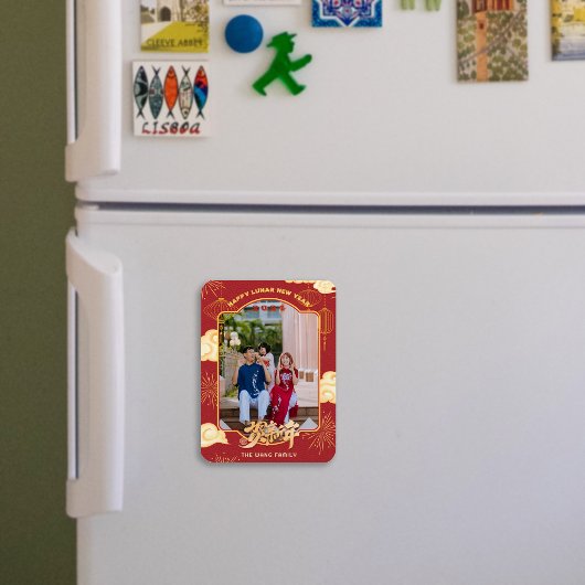 Aangepaste foto 2024 Chinese Maan Nieuwjaar Magneet