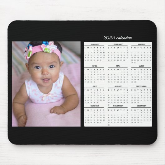 Aangepaste foto 2025 kalender gepersonaliseerd muismat (Voorkant)