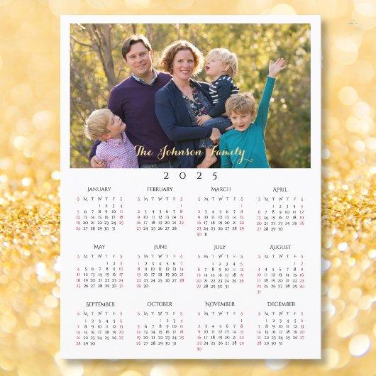 Aangepaste foto 2025 Kalender Kerstmis Nieuwjaar Feestdagenkaart