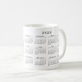 Aangepaste Foto 2025 Kalender Koffie Mok (Voorkant rechts)