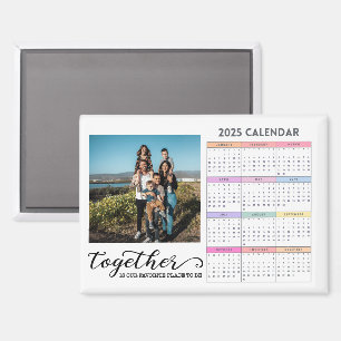 Aangepaste foto 2025 kalender magneet