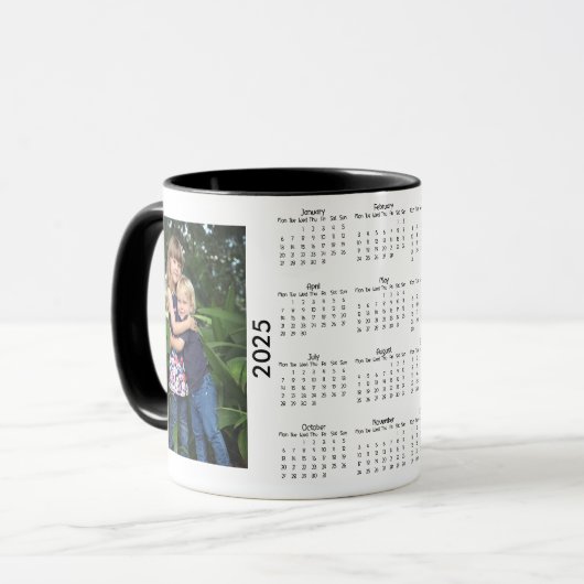 Aangepaste foto 2025 kalender mok (Voorkant links)