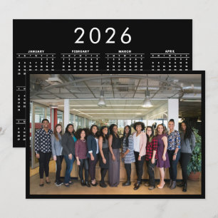 Aangepaste foto 2026 Jaar Kalender Desk Kalender Feestdagenkaart