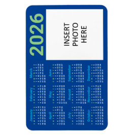Aangepaste foto 2026 kalender magneet