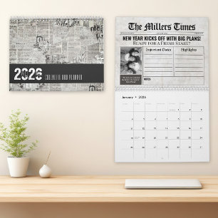 Aangepaste foto 2027 kalender, gezelfamiliekrant kalender