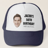 Aangepaste foto 20e 30e 40e 50e 60 verjaardagsfees trucker pet (Voorkant)