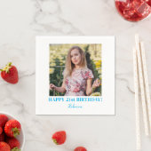 Aangepaste foto 21e 30e 40e 50e 60 verjaardagsfees servet (Insitu)