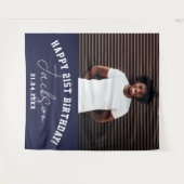 Aangepaste foto 21e marthday Party wandachtergrond Wandkleed (Voorkant (horizontaal))