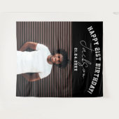 Aangepaste foto 21e marthday Party wandachtergrond Wandkleed (Voorkant (horizontaal))