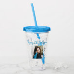 Aangepaste foto 21st Happy Birthday Party-Sjabloon Acryl Drinkbeker<br><div class="desc">Pas de feesttekst aan met uw juiste bericht. Vervang de placeholder foto met uw foto. Vul de gebieden van de sjabloon in,  verwijder tekst of de klik past aan om een doopvontstijl,  een grootte,  en een kleur te selecteren u verkiest.</div>