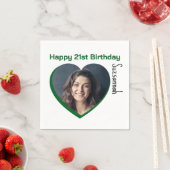 Aangepaste foto 21st Happy Birthday Party-Sjabloon Servet (Insitu)