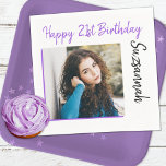 Aangepaste foto 21st Happy Birthday Party-Sjabloon Servet<br><div class="desc">Pas de feesttekst aan met uw juiste bericht. Vervang de placeholder foto met uw foto. Vul de gebieden van de sjabloon in,  verwijder tekst of de klik past aan om een doopvontstijl,  een grootte,  en een kleur te selecteren u verkiest.</div>