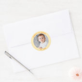 Aangepaste foto 21ste 20ste 30ste 40ste verjaardag ronde sticker (Envelop)