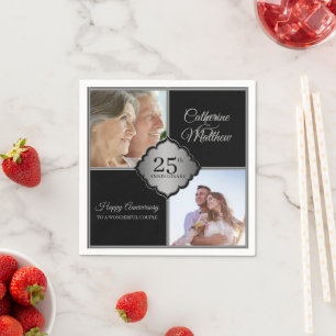 Aangepaste foto 25e Jubileum servetten