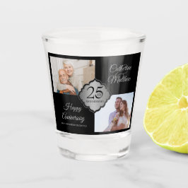 Aangepaste foto 25e Jubileum Shot Glass Glas