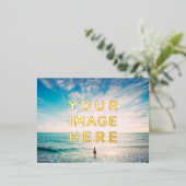 Aangepaste foto 2 folie feestdagen briefkaart (Staand Voorkant)