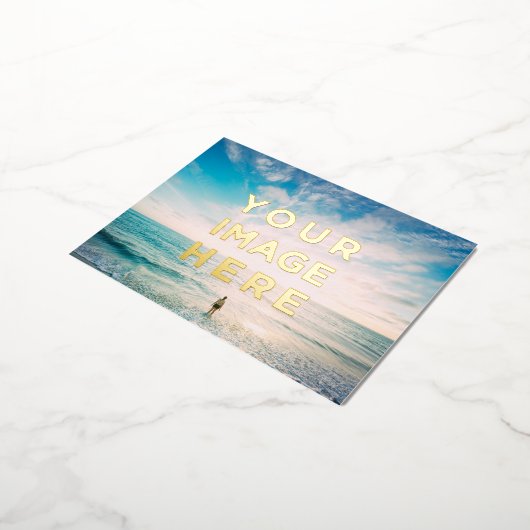 Aangepaste foto 2 folie feestdagen briefkaart (Gedraaid)