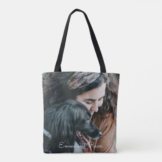 Aangepaste foto 2 zijdig tote bag (Achterkant)