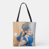 Aangepaste foto 2 zijdig tote bag (Achterkant)