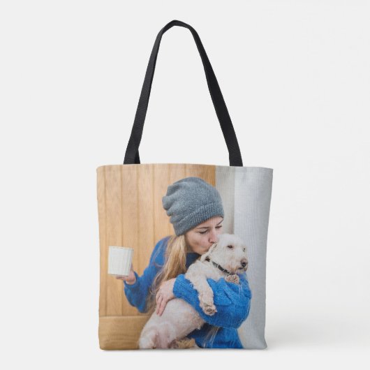 Aangepaste foto 2 zijdig tote bag (Achterkant)