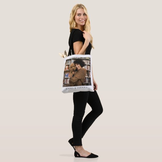 Aangepaste foto 2 zijdig tote bag (Op model)