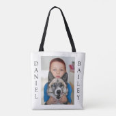 Aangepaste foto 2 zijdig tote bag (Achterkant)