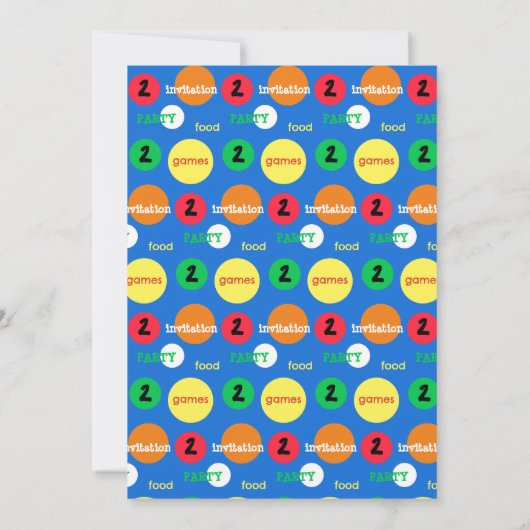 Aangepaste foto 2e verjaardag Party uitnodiging (Achterkant)