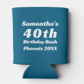 Aangepaste foto 30e 40e 50e 60e verjaardagsfeest blikjeskoeler (Achterkant)