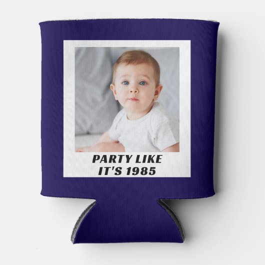 Aangepaste foto 30e 40e 50e 60e verjaardagsfeest blikjeskoeler (Voorkant)