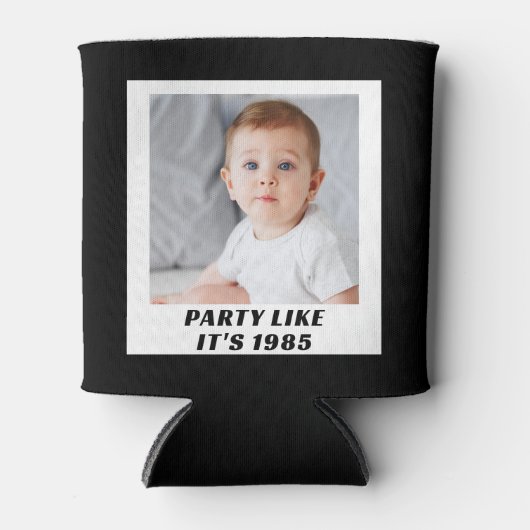 Aangepaste foto 30e 40e 50e 60e verjaardagsfeest blikjeskoeler (Voorkant)