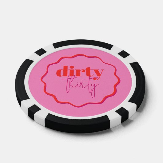 Aangepaste foto 30e verjaardag Poker Chip Dirty 30 (Enkel)