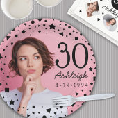 Aangepaste foto 30e verjaardagspapier Bord