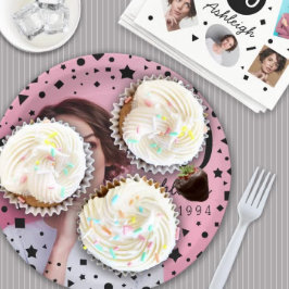 Aangepaste foto 30e verjaardagspapier Bord